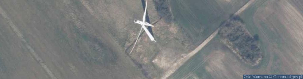 Zdjęcie satelitarne Turbina wiatrowa farmy wiatrowej "Karcino"