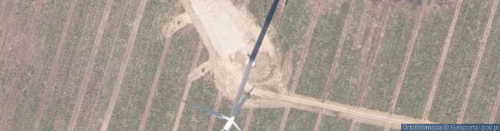 Zdjęcie satelitarne Turbina wiatrowa farmy wiatrowej Karnice II