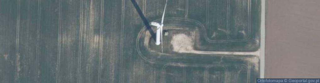 Zdjęcie satelitarne Turbina wiatrowa farmy wiatrowej "Karścino"