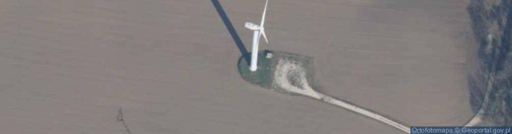 Zdjęcie satelitarne Turbina wiatrowa farmy wiatrowej "Karścino"