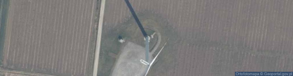 Zdjęcie satelitarne Turbina wiatrowa farmy wiatrowej Kościernica