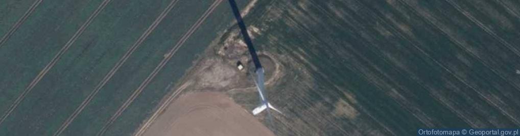 Zdjęcie satelitarne Turbina wiatrowa farmy wiatrowej "Krzęcin".