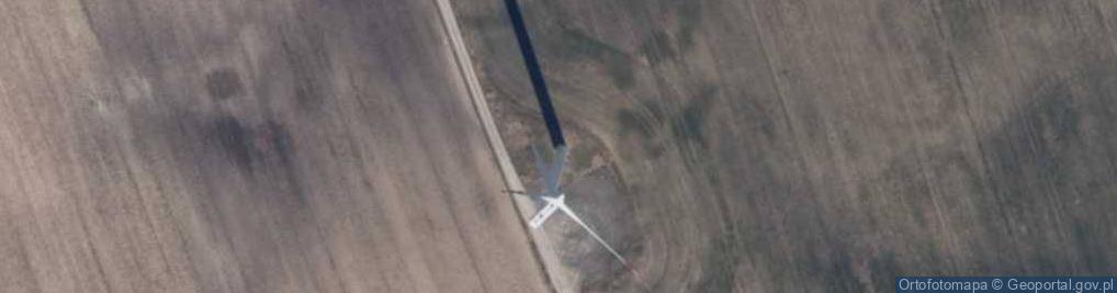 Zdjęcie satelitarne Turbina wiatrowa farmy wiatrowej "Krzęcin".