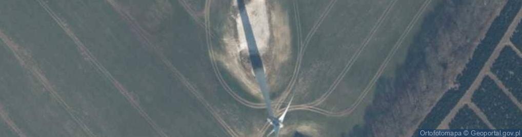 Zdjęcie satelitarne Turbina wiatrowa farmy wiatrowej Kukinia I