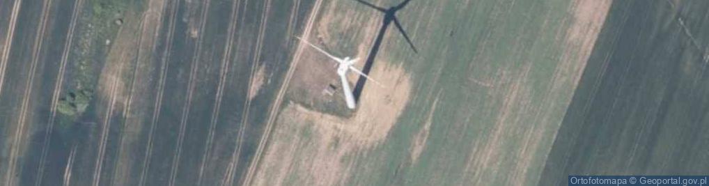 Zdjęcie satelitarne Turbina wiatrowa farmy wiatrowej "Lędzin"