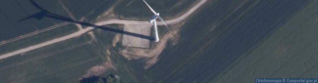 Zdjęcie satelitarne Turbina wiatrowa farmy wiatrowej Nosalin.