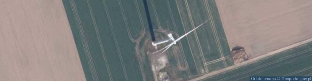 Zdjęcie satelitarne Turbina wiatrowa farmy wiatrowej "Nowe Chrapowo".