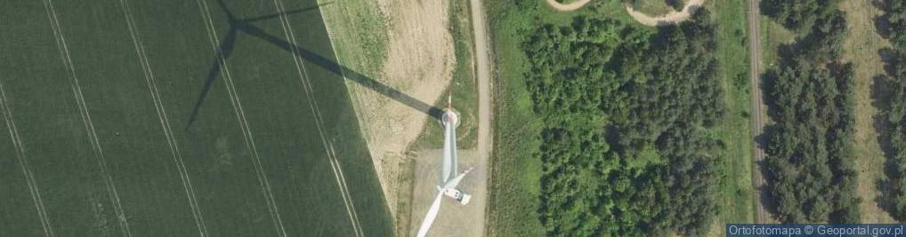 Zdjęcie satelitarne Turbina wiatrowa farmy wiatrowej "Rzepin".