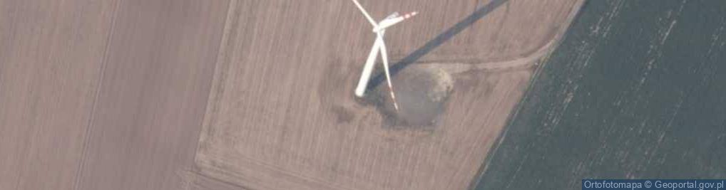 Zdjęcie satelitarne Turbina wiatrowa farmy wiatrowej Suchań