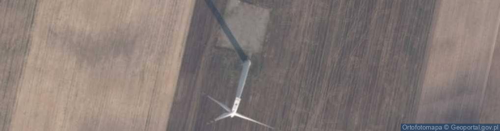 Zdjęcie satelitarne Turbina wiatrowa farmy wiatrowej Suchań