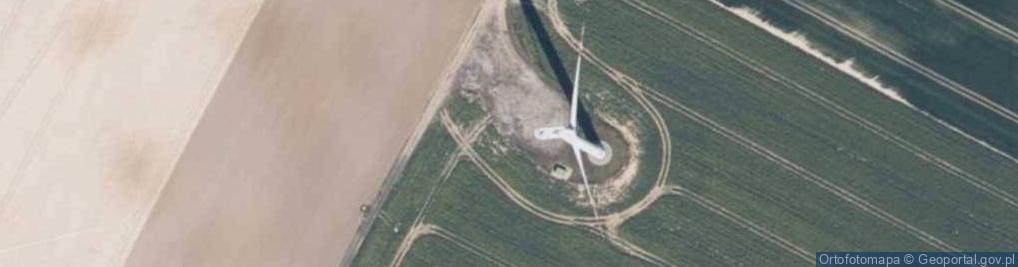 Zdjęcie satelitarne Turbina wiatrowa farmy wiatrowej "Wysoka".