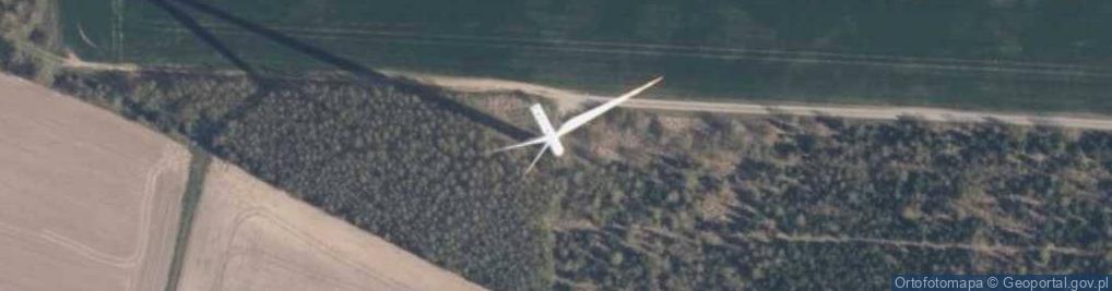 Zdjęcie satelitarne Turbina wiatrowa farmy wiatrowej "Zagórze".