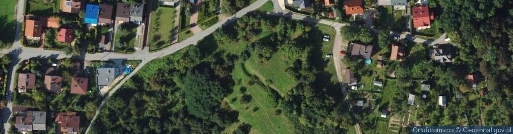 Zdjęcie satelitarne Fort 34 Krępak (Bielany) - kopuła obserwacyjna