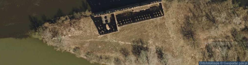 Zdjęcie satelitarne Twierdza Modlin - ruiny spichlerza zbożowego