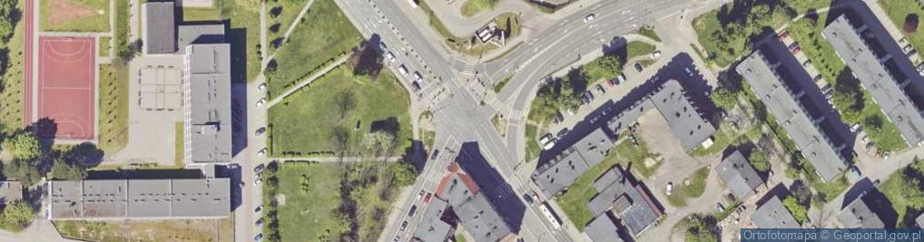 Zdjęcie satelitarne Fotoradar czerwone światło, Ruda Śląska, ul.Kokota/ul. 1 Maja