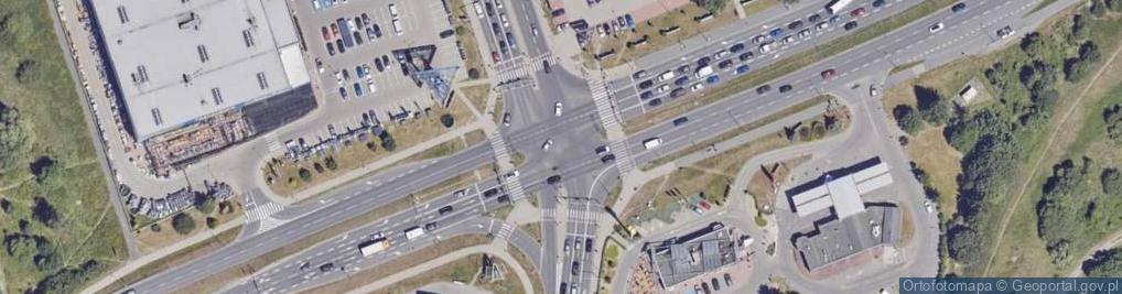 Zdjęcie satelitarne fotoradar - czerwone światło