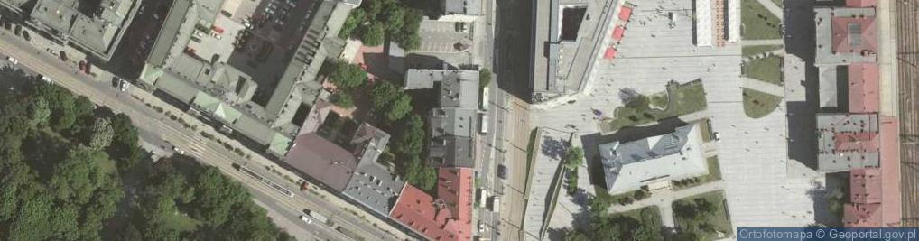 Zdjęcie satelitarne Centrum Informacji Turystycznej i Zakwaterowania JORDAN w Krakowie