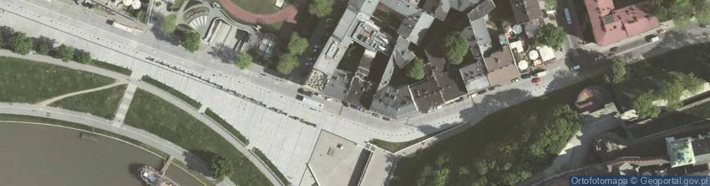 Zdjęcie satelitarne Punkt Informacji Miejskiej InfoKraków - Powiśle
