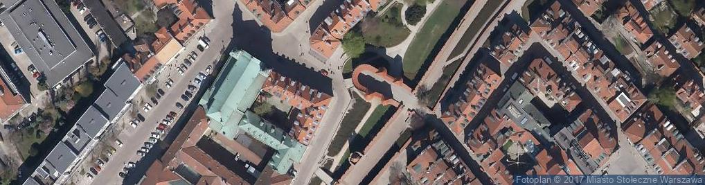 Zdjęcie satelitarne Barbakan w Warszawie