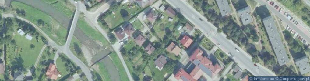Zdjęcie satelitarne Łososina Górna (dzielnica Limanowej)