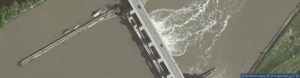 Zdjęcie satelitarne Stopień Wodny Dąbie