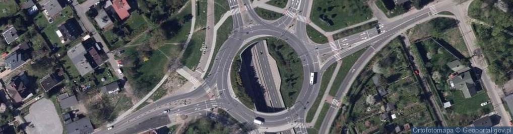 Zdjęcie satelitarne Węzeł drogowy Hulanka