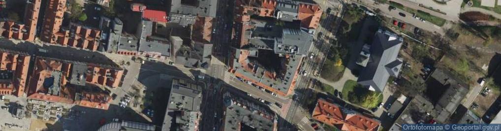 Zdjęcie satelitarne 1.Pomarańczarnia 2.Kantory Wymiany Walut A 2 Aleksandra Jarno