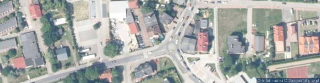 Zdjęcie satelitarne Drewniany krzyż