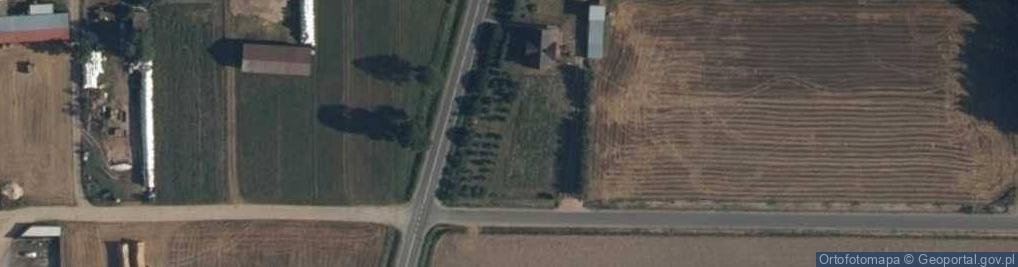 Zdjęcie satelitarne Drewniany krzyż