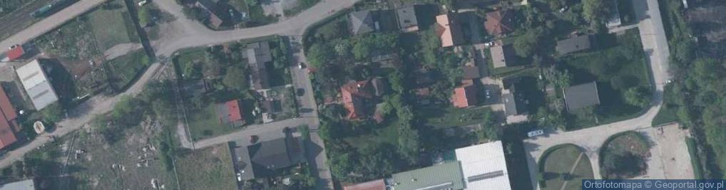 Zdjęcie satelitarne Korty tenisowe w Długołęce