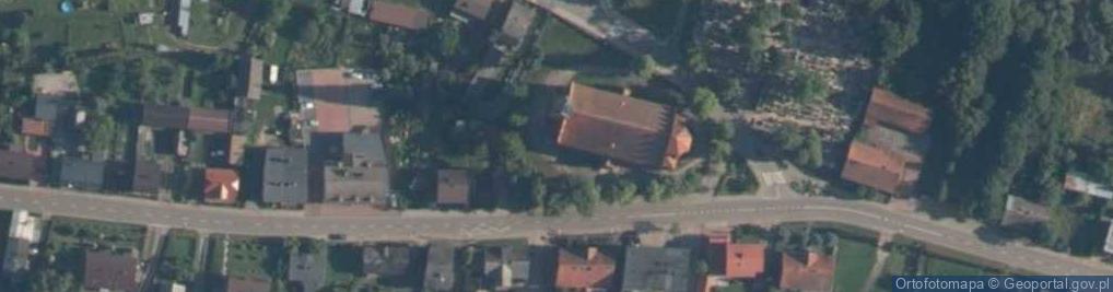 Zdjęcie satelitarne Kościół pw. Narodzenia Najświętszej Marii Panny w Łęgu