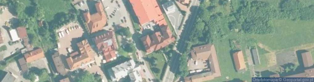 Zdjęcie satelitarne I Liceum Ogólnokształcące W Kalwarii Zebrzydowskiej