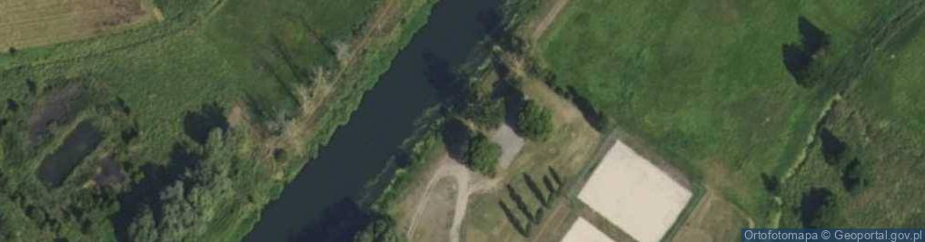 Zdjęcie satelitarne cumowanie do brzegu- rz. Noteć