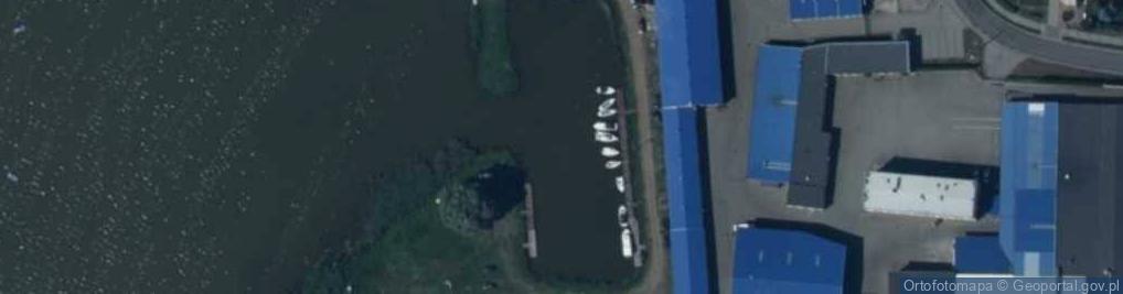Zdjęcie satelitarne pomost z basenem cumowniczym- jez. Ewingi