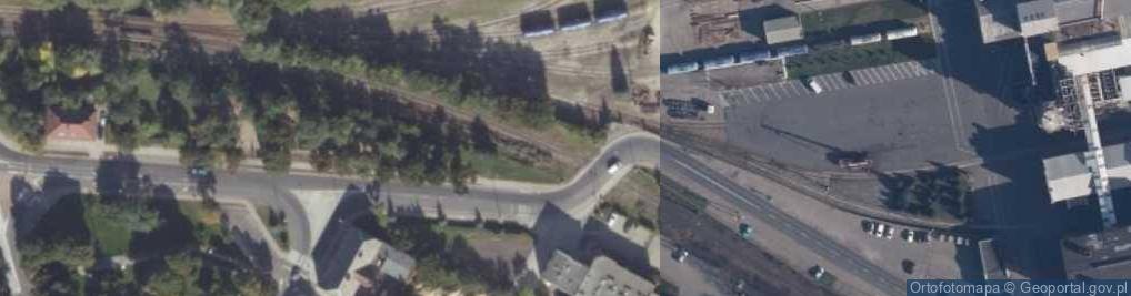 Zdjęcie satelitarne Przejazd kolejowy - monitorowany
