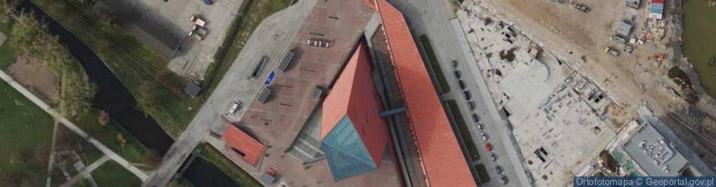 Zdjęcie satelitarne Muzeum II Wojny Światowej w Gdańsku