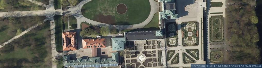 Zdjęcie satelitarne Muzeum Plakatu w Wilanowie