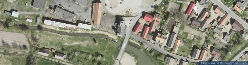 Zdjęcie satelitarne Muzeum Tradycji Rybactwa Stawów Milickich i Doliny Baryczy