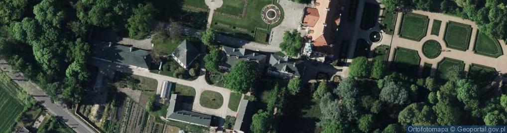 Zdjęcie satelitarne Muzeum Zamoyskich w Kozłówce