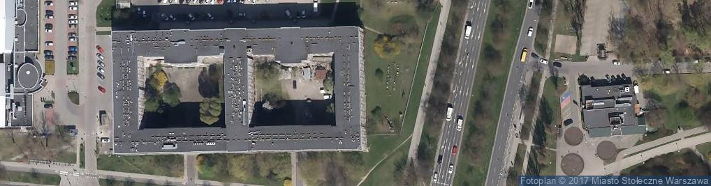 Zdjęcie satelitarne Wydziału Geologii Uniwersytetu Warszawskiego