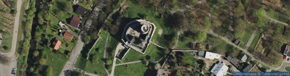 Zdjęcie satelitarne Zamek w Będzinie