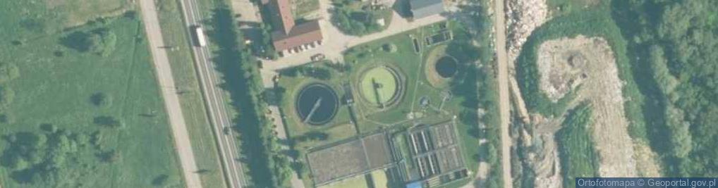 Zdjęcie satelitarne Oczyszczalnia Ścieków Zakładu Komunalnego w Suchej