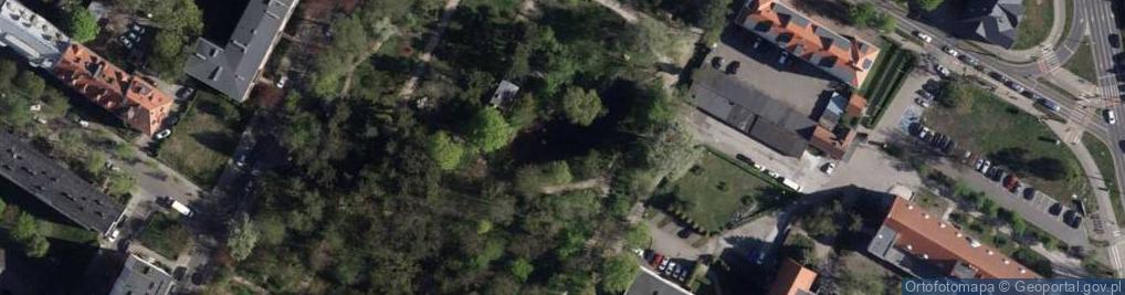 Zdjęcie satelitarne Ogród Botaniczny Uniwersytetu Kazimierza Wielkiego w Bydgoszczy