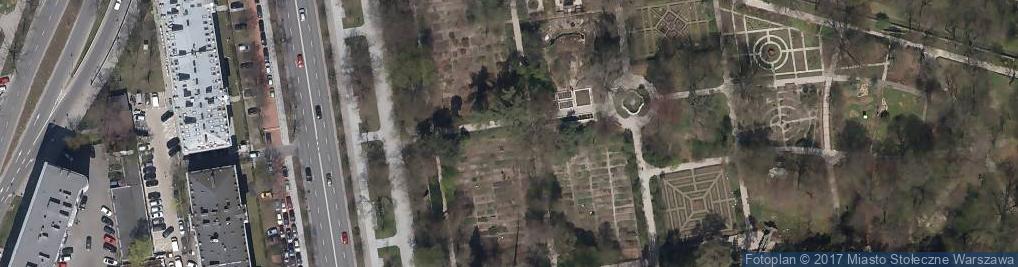 Zdjęcie satelitarne Ogród Botaniczny Uniwersytetu Warszawskiego