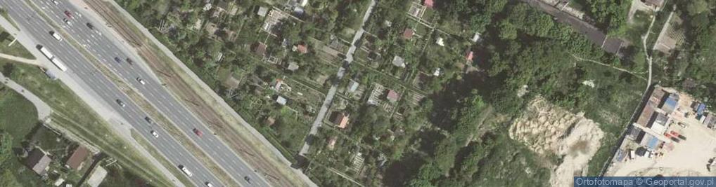 Zdjęcie satelitarne Ogródki działkowe PKP Prokocim