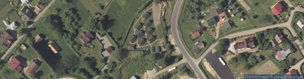 Zdjęcie satelitarne Bieszczadzka Osada - domki letniskowe nad Soliną, noclegi