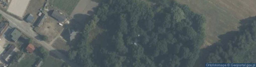 Zdjęcie satelitarne Dwór z 1893 r., remontowany po 1980 r.