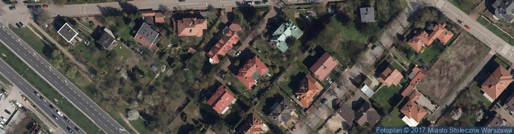 Zdjęcie satelitarne Pałac Brühla na Młocinach