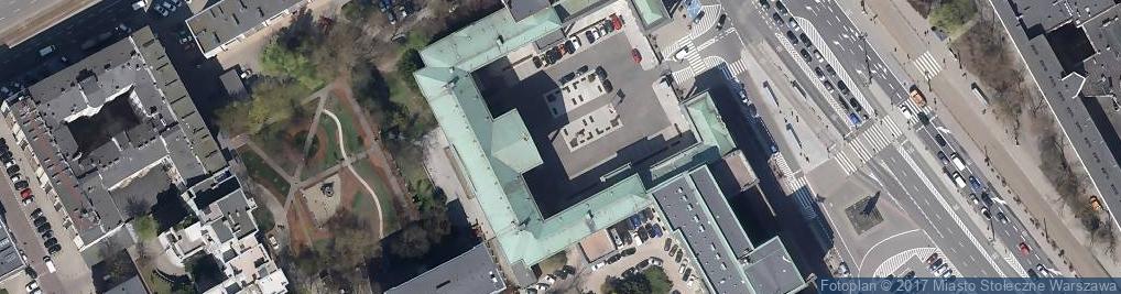 Zdjęcie satelitarne Pałac Komisji Rządowej Przychodu i Skarbu w Warszawie