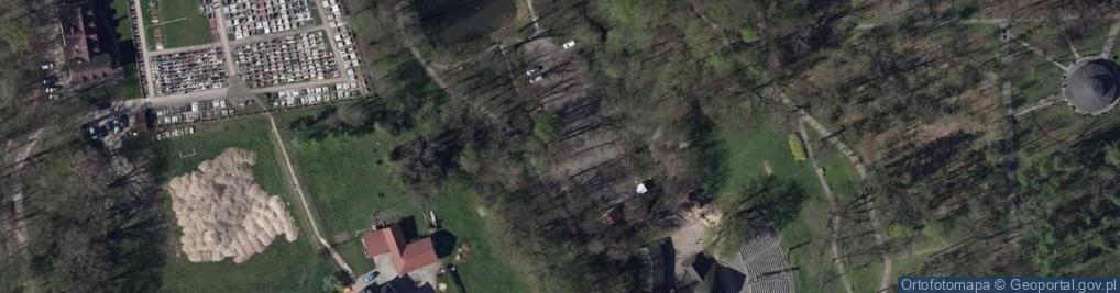 Zdjęcie satelitarne Park Zdrojowy w Jaworzu.